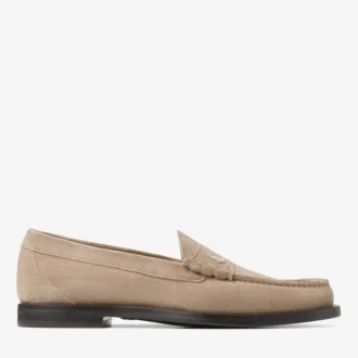 Ethan Loafer Stone Velvet Suede Loafer