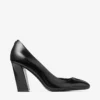 Farren 85 Black Soft Spazzolato Leather Pumps