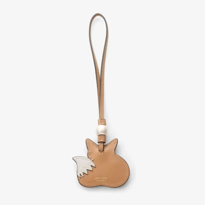 Fox Charm Toffee Suede Fox Charm with Crystal Hotfix