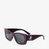 Gabi Prune and Grey Acetate Butterfly Sunglasses