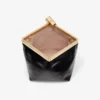 Ganache Black Biker Leather Clutch Bag