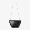 Ganache Black Biker Leather Clutch Bag