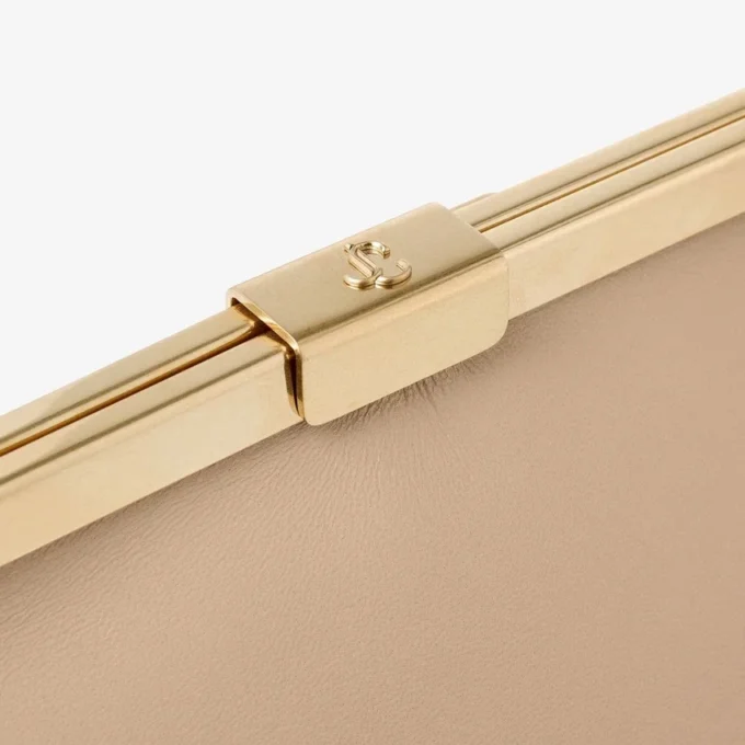 Ganache Chai Nappa Leather Clutch Bag