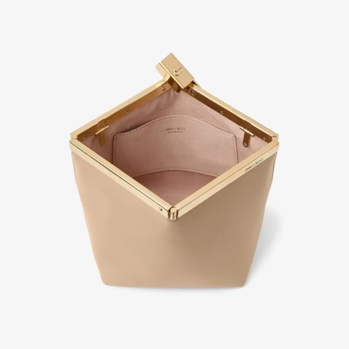Ganache Chai Nappa Leather Clutch Bag