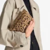 Ganache Natural Leopard Print Pony Clutch Bag
