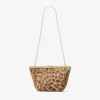 Ganache Natural Leopard Print Pony Clutch Bag
