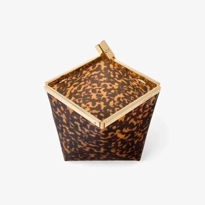 Ganache Transparent Tortoisehell Clutch Bag