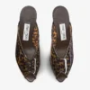 Glace Mule 80 Amber and Brown Mix Tortoiseshell Tpu Sandals with Plexy Wedge