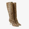 Gloria Knee High Boot 85 Natural Cheetah Print Pony Leather Knee High Boots