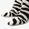 Gloria Knee High Boot 85 Natural Zebra Print Pony Leather Knee High Boots