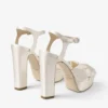 Heloise 120 Ivory Satin Platform Sandals