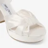 Heloise 80 Ivory Satin Sandals