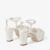 Heloise 80 Ivory Satin Sandals