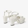 Heloise 80 Latte Nappa Leather Platform Sandals