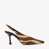 Isa 80 Chocolate Zebra Printed Pony Pumps