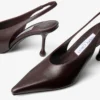 Isa 80 Deep Merlot Calf Leather Pumps