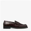 Ivy Loafer Sambuco Shiny Croc Embossed Leather Loafers