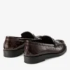 Ivy Loafer Sambuco Shiny Croc Embossed Leather Loafers
