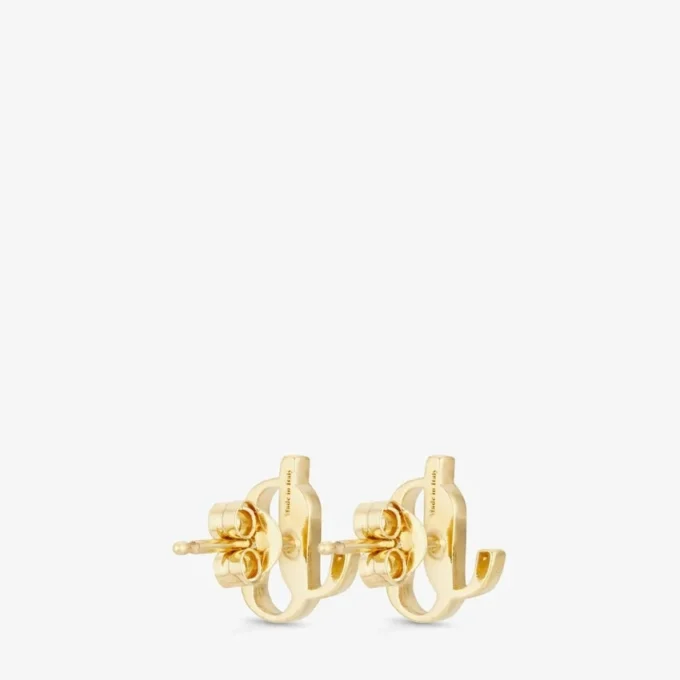 Jc Mini Studs Gold-Finish Metal Jc Mini Stud Earrings