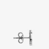 Jc Mini Studs Silver-Finish Metal Jc Mini Stud Earrings