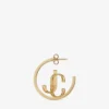 Jc Monogram Hoops Gold-Finish Metal Jc Monogram Hoops