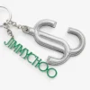 Jc Multi Charm Silver & Green Metallic Nappa Star Logo Bag Charm