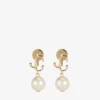 Jc Pearl Earring Gold-Finish Metal Jc Pearl Stud Earrings