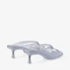 Jelly Drop 50 Silver Glitter Jelly Sandals
