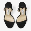 Jenn 100 Black Suede Sandals