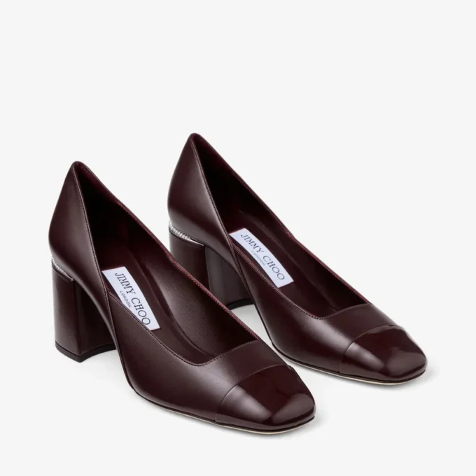 Jenson 65 Deep Merlot Patent Leather Nappa Pumps