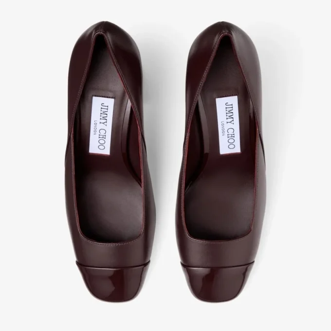 Jenson 65 Deep Merlot Patent Leather Nappa Pumps