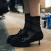 Jimmy Choo Noir Kei Ninomiya Maxi Loafer  Black Polished Calf Leather Loafers