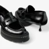 Jimmy Choo Noir Kei Ninomiya Maxi Loafer  Black Polished Calf Leather Loafers