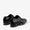 Jimmy Choo Noir Kei Ninomiya Star Shoe Black Polished Calf Leather Lace-Up Shoes with Star Embellishment