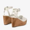 Jori 100 Latte Shiny Calf Leather and Shiny Cork Wedges