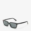Josi Black Rectangular Sunglasses