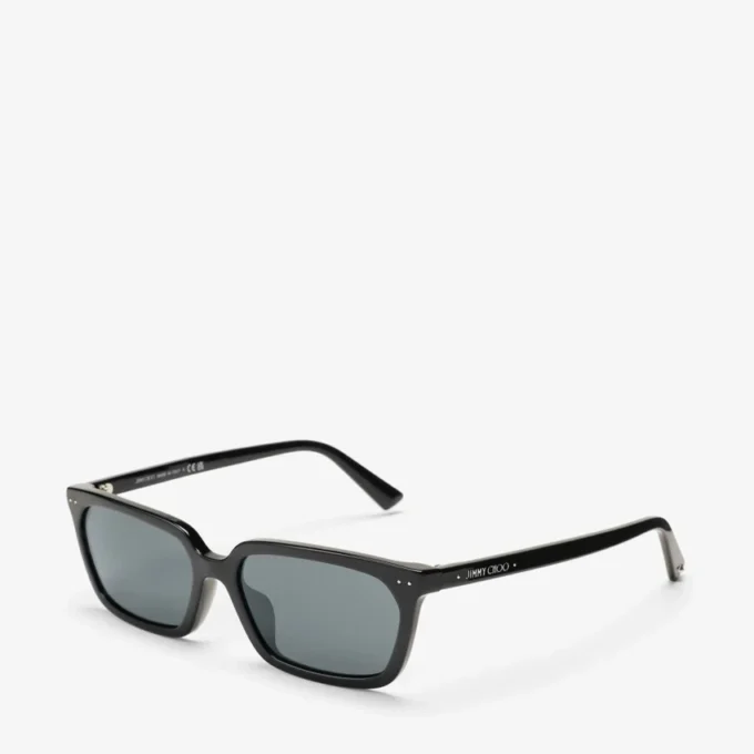 Josi Black Rectangular Sunglasses