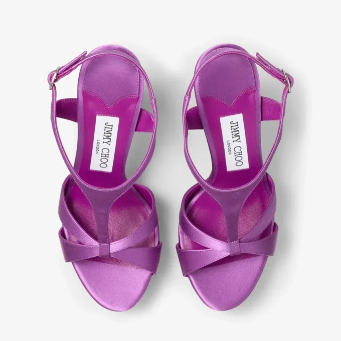 Kesia 120 Violet Orchid Satin Sandals