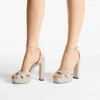 Kove 120 Natural Fine Raffia Platform Sandals