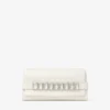 Kya Latte Nappa Leather Clutch Bag