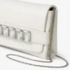 Kya Latte Nappa Leather Clutch Bag