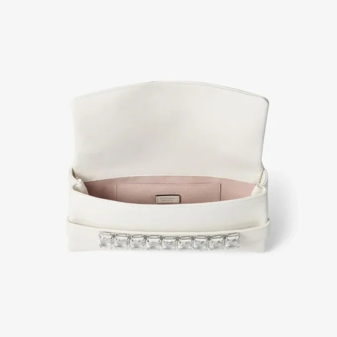 Kya Latte Nappa Leather Clutch Bag