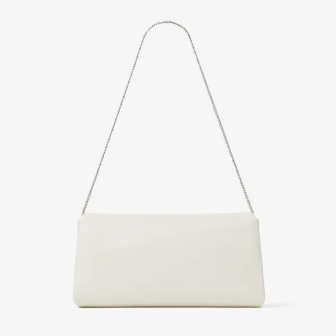 Kya Latte Nappa Leather Clutch Bag