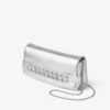 Kya Silver Metallic Nappa Leather Clutch Bag