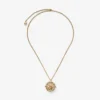 Lace Sphere Pendant Gold Finish Metal Sphere Pendant Necklace