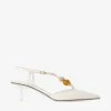 Lauri 50 Latte Mix Nappa Leather Slingbacks with Beads