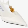 Lauri 50 Latte Mix Nappa Leather Slingbacks with Beads