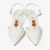 Lauri 50 Latte Mix Nappa Leather Slingbacks with Beads