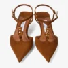 Lauri 50 Tan Mix Suede Slingbacks with Beads