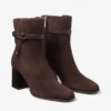 Lawton Ankle Boot 65 Chocolate Suede and Calf Leather Ankle Boots